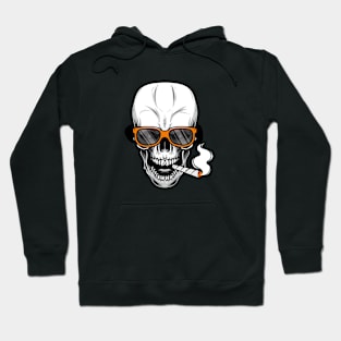 modern smoking skull Hoodie